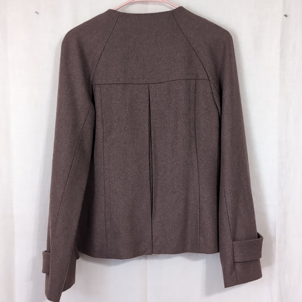 Mossimo Taupe Wool Blend Collarless Peacoat Size Small New with Tags - Picture 5 of 5